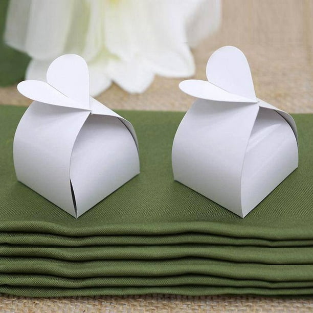 40pcs Love Heart Laser Cut Candy Gift Box w/Ribbon Wedding Party Favor